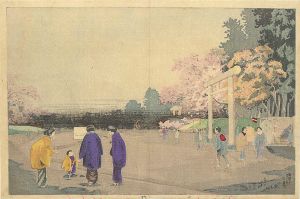 Kiyochika/Pictures of Famous Places in Tokyo / A Painter Sketching at Ueno Park[東京名所図　上野公園画家写生図]