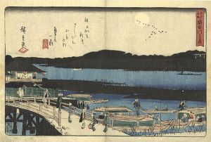 Hiroshige/Famous Places in Edo / Moon on the Sumida River[江戸名所　隅田川之月]