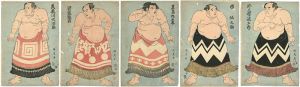 Kunitora/Sumo Wrestler : set of 5[相撲絵]