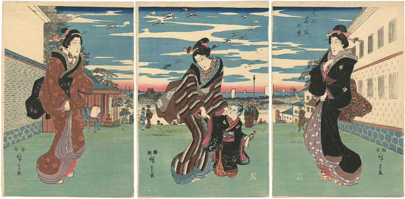 Hiroshige “The View of Kasumigaseki in the Eastern Capital”／
