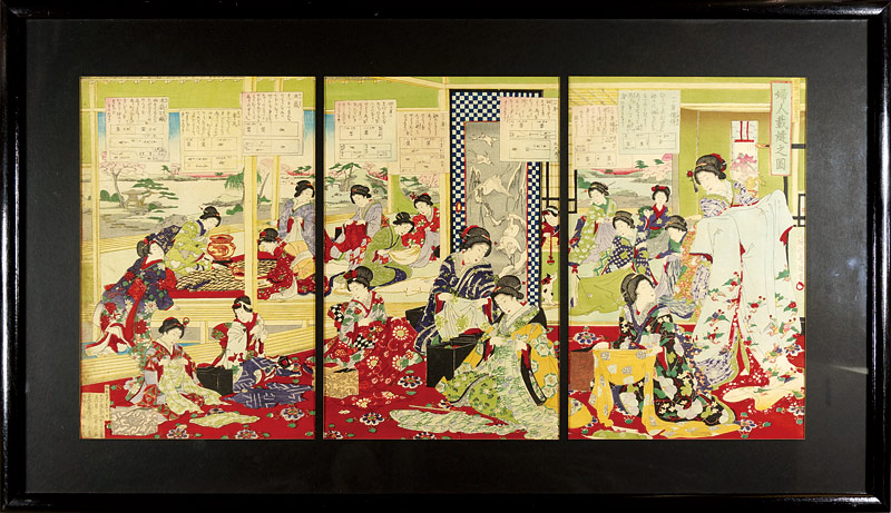 Chikanobu “The Picture of Women Sewing”／