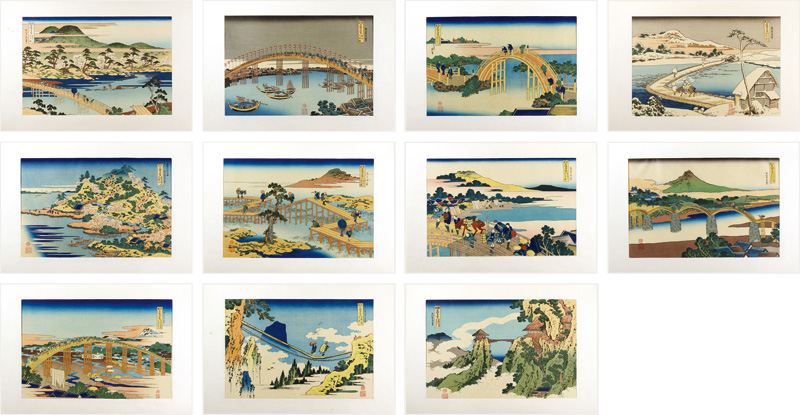 Hokusai “Remarkable Views of Bridges in Various Provinces【Reproduction】”／