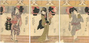 Kunisada I/Kabuki Scene from Chomohiyoku Yamazaki Odori[蝶鶼山崎踊]