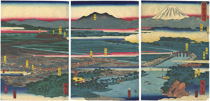 Hiroshige II “Kanagawa Noge Yokohama”／