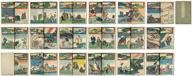 Hiroshige II, Kunisada I “The Miracles of Kannon / Chichibu Series”／