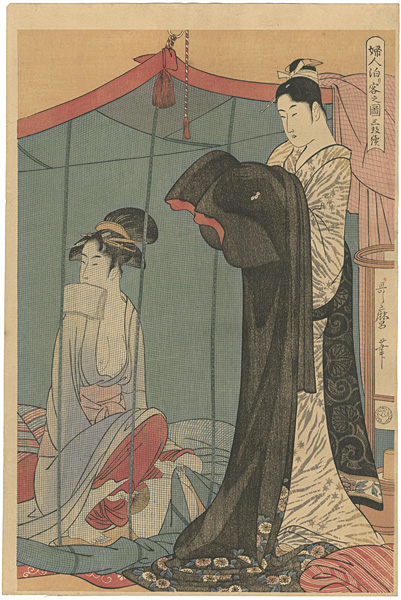 Utamaro “Women Overnight Guests (right) 【Reproduction】”／