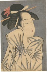 Eisho/Contest of Beauties of the Pleasure Quarters / Kasugano of the Sasaya【Reproduction】[郭中美人競　笹屋春日野【復刻版】]
