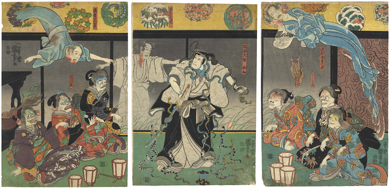 Kuniyoshi “Kabuki Scene from Higashiyama Sakura Soshi”／