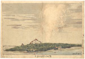 Kiyochika/Fireworks at Nakasu on the Sumida River[隅田川中洲水雷火]