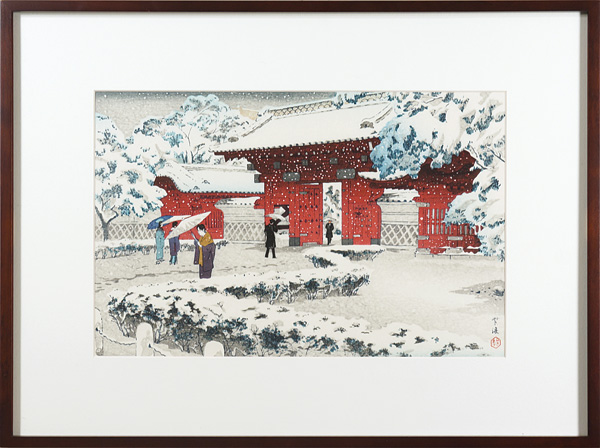 Kasamatsu Shiro “ Hongo Red Gate in Snow”／