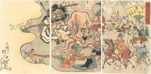 Kyosai/Comic One Hundred Turns of the Rosary(Doke hyakumanben),from the series One Hundred Wildnesses by Kyosai(Kyosai hyakkyo)[狂斎百狂　どふけ百万編]