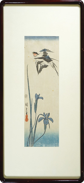 Hiroshige I “Iris and Swallow”／