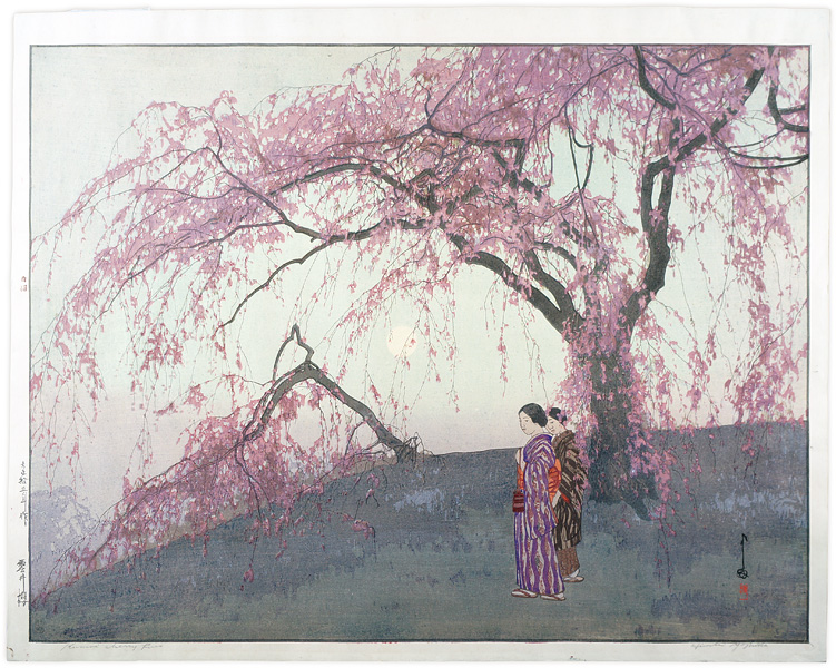 Yoshida Hiroshi “Kumoi Cherry Trees”／