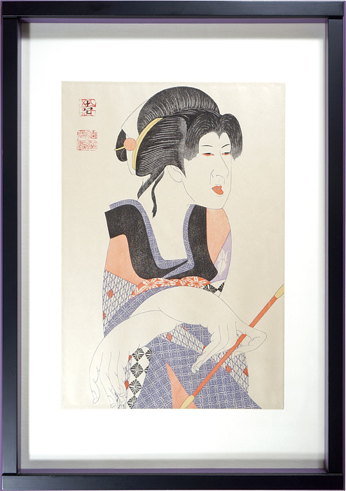 Tsuruya Kokei “Kabuki Scene from Sakurahime Azuma Bunsho : Bando Tamasaburo V as Furin Ohime”／