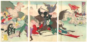 Kokunimasa/Japanese victory at the Battle of Asan[内務省検閲許可　牙山附近我兵大勝利之圖]