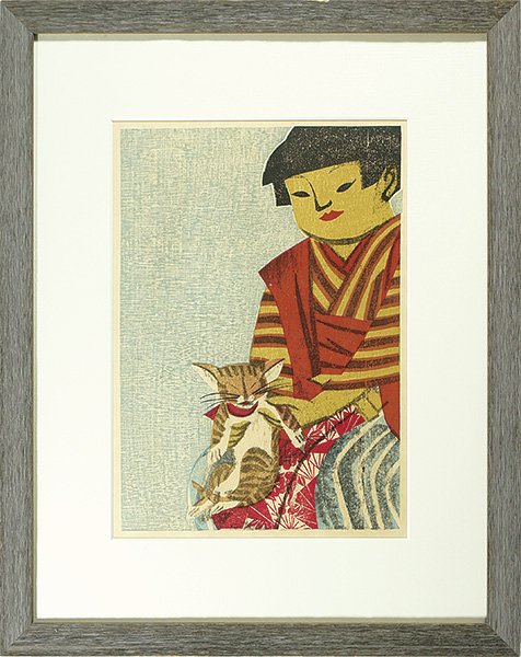 Maekawa Senpan “Girl and Cat”／