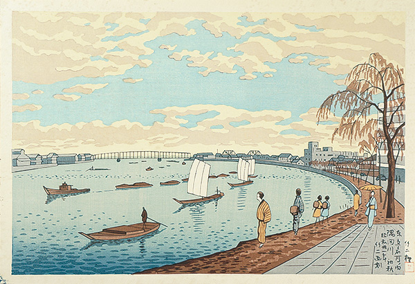 Asano Takeji “Famous Places of Tokyo / The early fall Sumida River”／