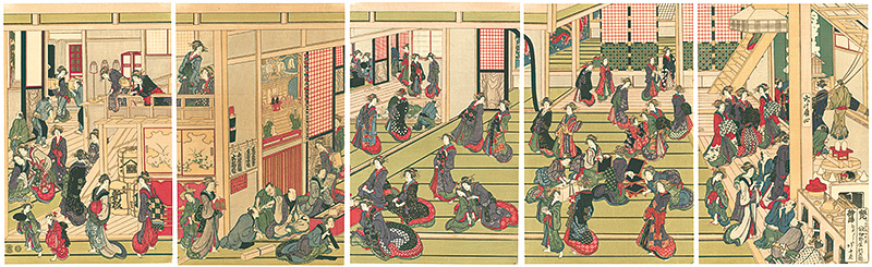 Hokusai “New Year's Ogiya 【Reproduction】”／