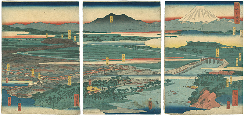 Hiroshige II “Kanagawa Noge Yokohama”／