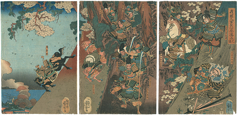 Kuniyoshi “The Figure which Yoshitsune's Army Executed a Surprise Attack of 
