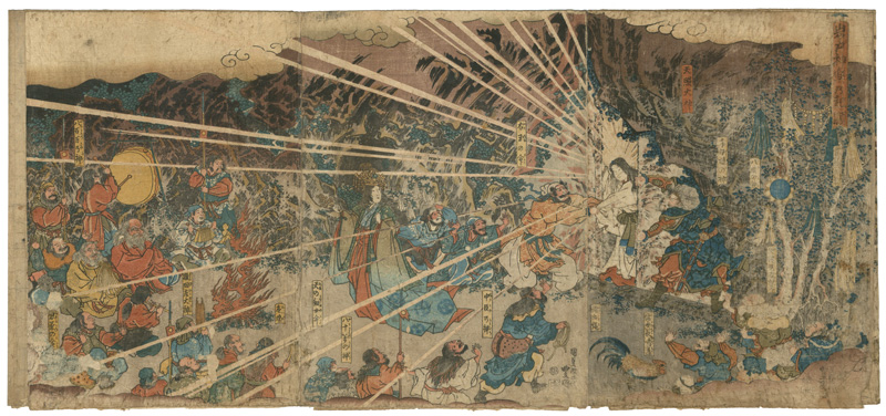 Toyokuni II “The Origins of Sacred Dance at the Heavenly Cave”／