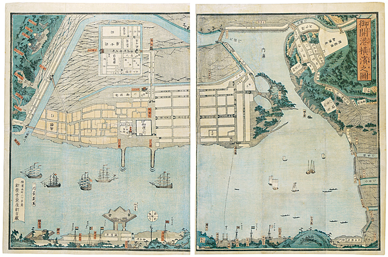 Yoshikazu “Complete Picture of the Newly Opened Port of Yokohama”／
