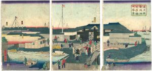Hiroshige III/View of Teppouzu Akashi-bashi, Tokyo[東京府鉄砲洲明石橋之勝景]