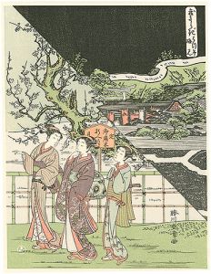 Shunsho/February / Hatsu-uma (First Horse Day) / plum-blossom viewing【Reproduction】[きさらぎ　はつ午　梅見【復刻版】]