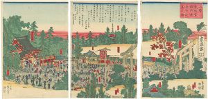 Yoshimori/Illustration of people gathered for the festival at Ueno Toshogu[上野東照宮御祭典参詣群集図]
