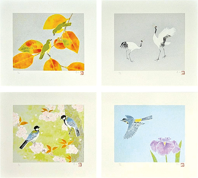 Uemura Atsushi “Four seasons of birds”／