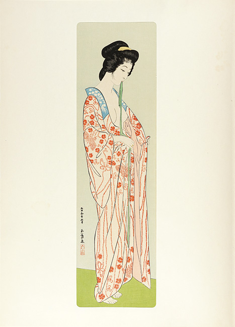 Hashiguchi Goyo “Woman Dressing- Woman in a Long Undergarment 【Reproduction】”／