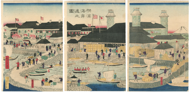 Hiroshige III “View of the Seafront in Yokohama ”／