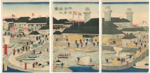Hiroshige III/View of the Seafront in Yokohama [横浜海岸通之図]