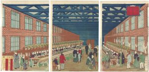 Kuniteru II/Tomioka Silk Factory in Kozuke Province[上州富岡製糸場之図]