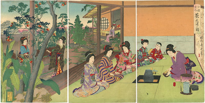 Chikanobu “Tea Ceremony from the series of Manners for Ladies ”／