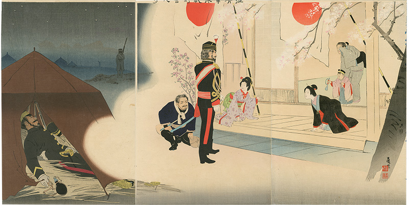 Kiyochika “A Soldier's Dream at Camp during a Truce in the Sino-Japanese War”／