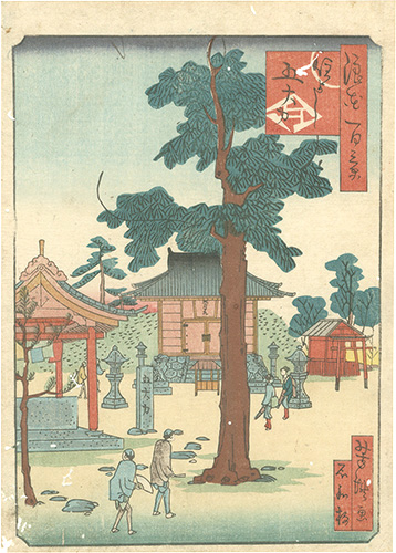 Yoshitaki “One Hundred Views of Naniwa / Godairiki at Sumiyoshi-Shrine”／