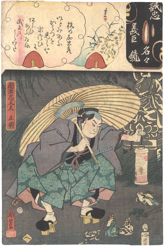 Kuniyoshi, Yoshijo “Mirror of the True Loyalty of the Faithful Retainers, Individually / Mase Chudayu Masaaki”／