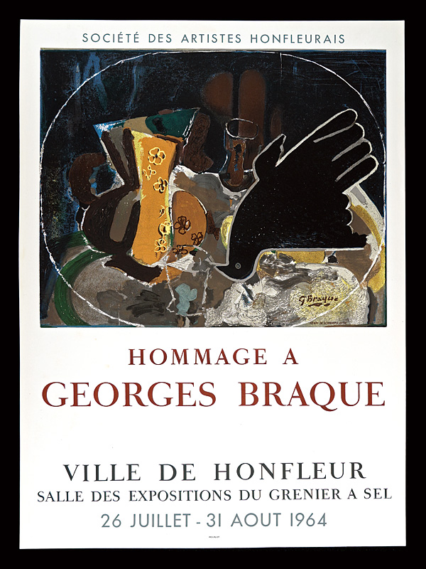 Georges Braque “Exhibition Poster : HOMMAGE A GEORGES BRAQUE”／