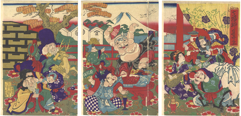 Chikanobu “Gathering of the Seven Lucky Gods”／