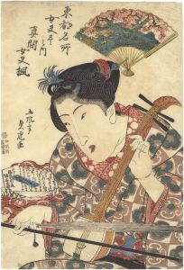 Sadatora/Collection of Women and Men with Famous Places in the Eastern Capital / Kaede of Mama[東都名所女夫尽之内　真間女夫楓]