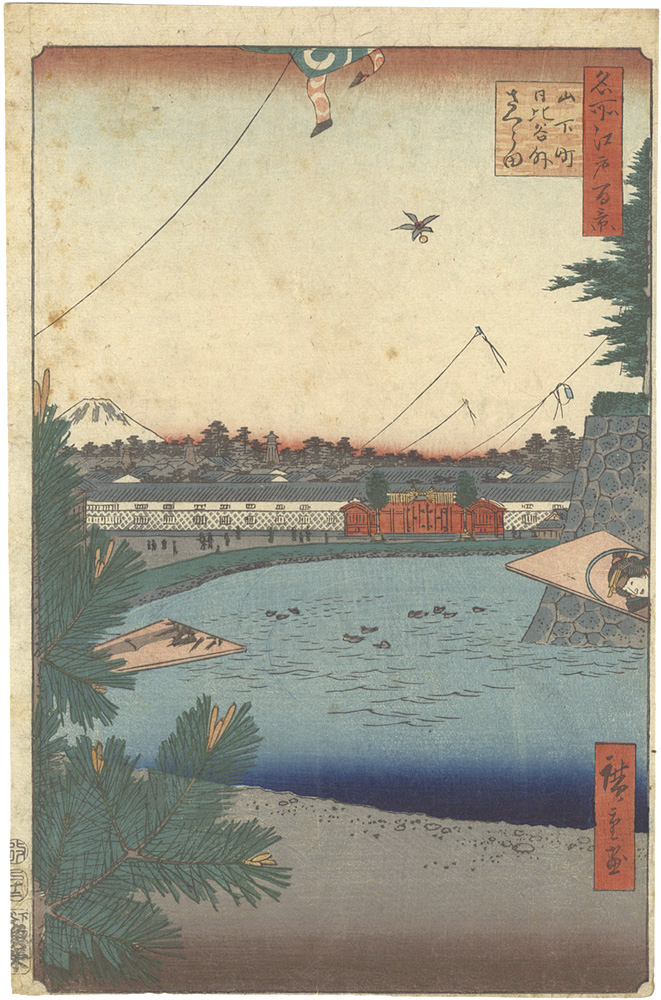Hiroshige I “One Hundred Famous Views of Edo / Hibiya and Soto-Sakurada from Yamashita-cho”／