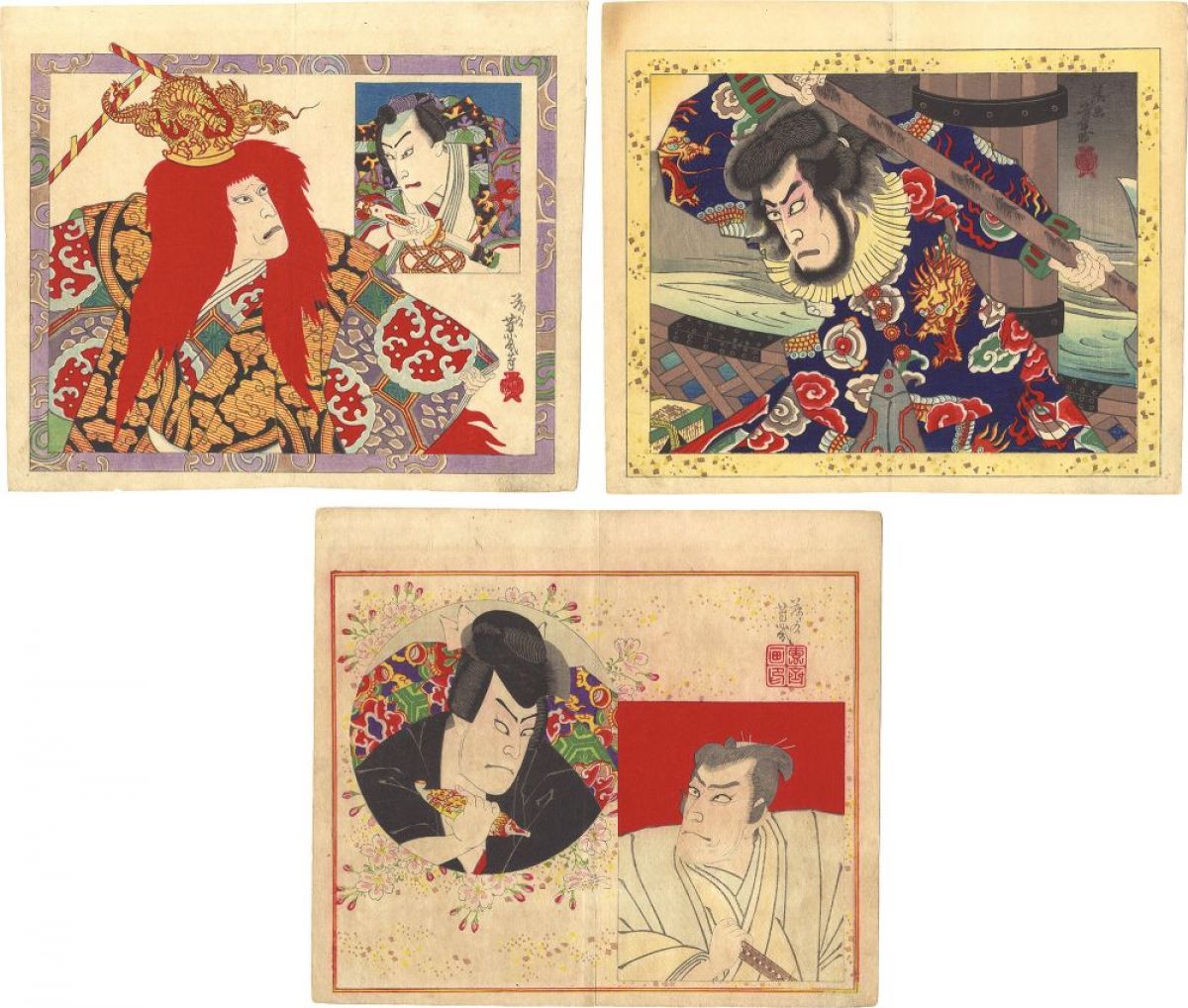 Yoshiiku “Kabuki Actors Prints”／