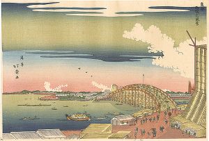Hokuju/ View at Ryogoku in Edo【Reproduction】[東都両国之風景【復刻版】]