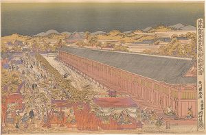 Toyoharu/Scenes of Japan in Perspective Pictures / The Sanjusangendo in Kyoto【Reproduction】[和国景跡京都三拾三軒堂之図 【復刻版】]