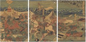 Yoshikazu/The Great Battle at Kawanakajima[川中島大合戦の図]