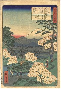 Hiroshige II/Pictures of Famous Places in Edo / Sendagaya[江戸名所図会　千駄ヶ谷]