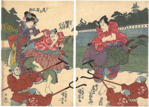 Kuniyoshi/Kabuki Play:  The Storehouse of Loyal Retainers[仮名手本忠臣蔵]