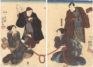 Kuniyoshi/Scene from a Kabuki Play[芝居絵]