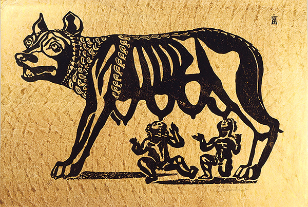 Tokuriki Tomikichiro “A Traditional Roman Wolf”／